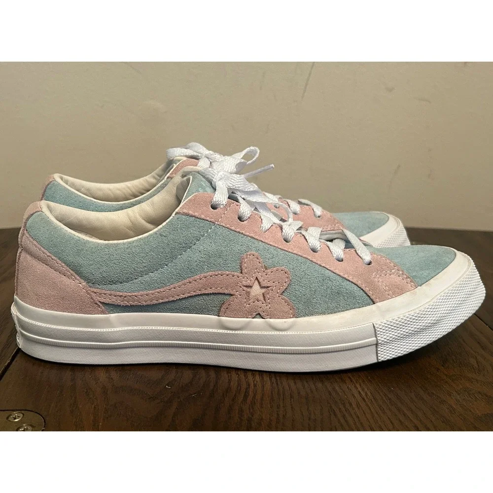 Converse Golf Le FLEUR Plum Blue Pink Suede‎ Sneakers 162127C Women's 10 Men's 8